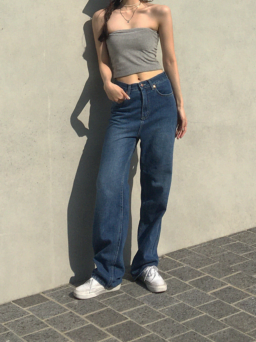 Loose Fit Long Wide Jean ( 2color )