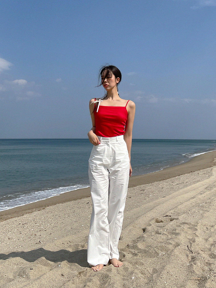 Summer Cotton Wide Pants ( Navy / White / Khaki ) 카키S 51000&gt;42000